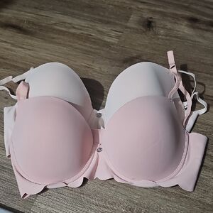 Nine West Pink and White Bra Duo